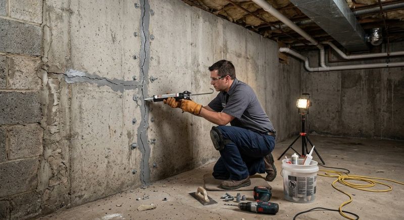 Basement Crack Repair in Catonsville, MD