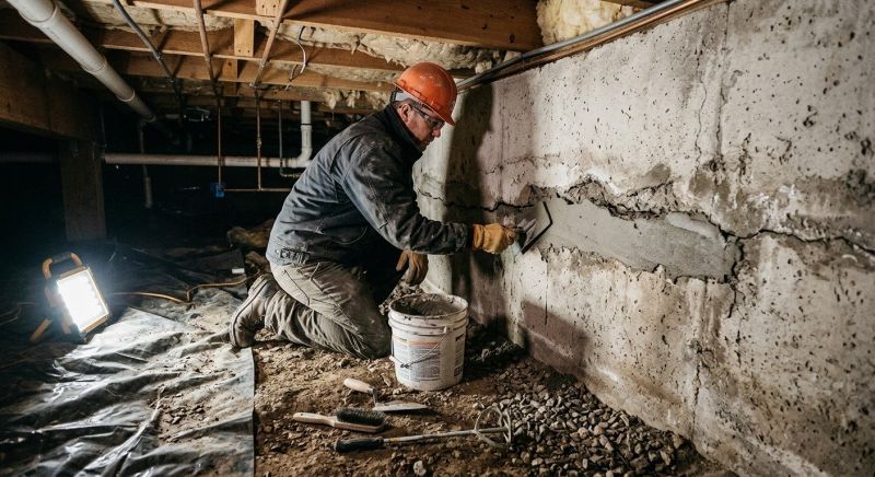 Cracked Foundation Repair in Cockeysville, MD