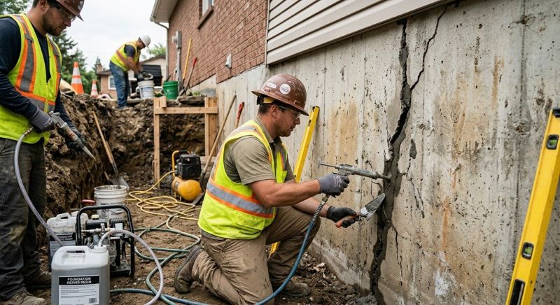 Cracked Foundation Repair in Crownsville, MD