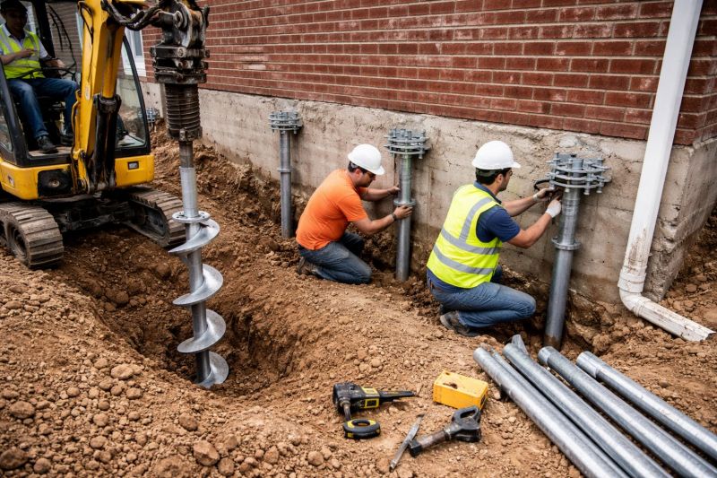 Helical Piers Installation in Catonsville, MD
