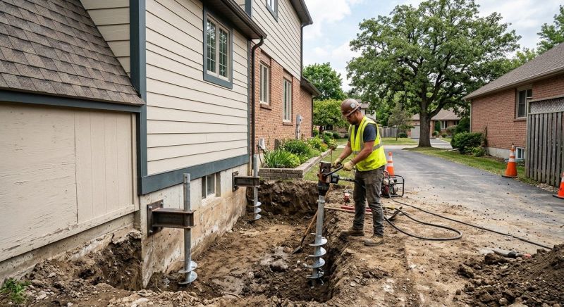 Helical Pile Installation in Catonsville, MD