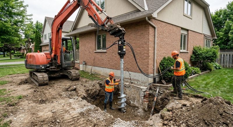 Helical Pile Installation in Catonsville, MD