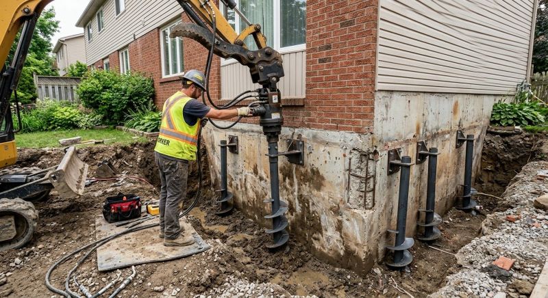Helical Pile Installation in Catonsville, MD