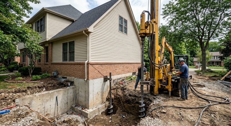 Helical Pile Installation in Catonsville, MD
