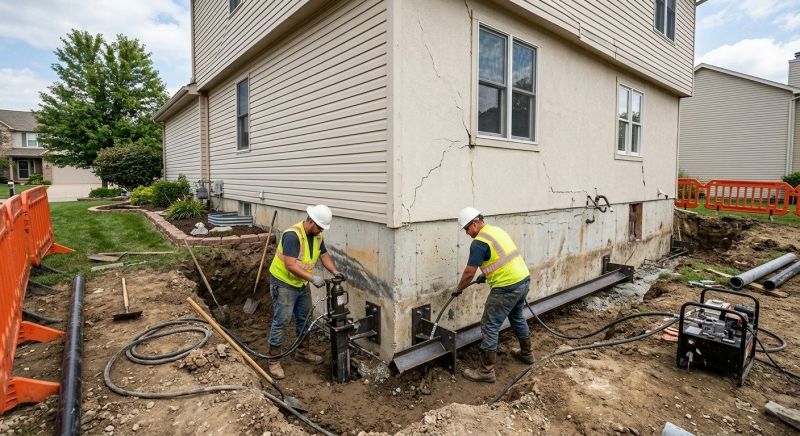 Sinking Foundation Repair in Catonsville, MD